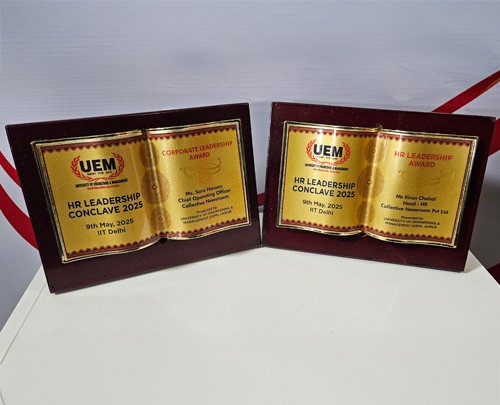 Corporate & HR Leadership Awards 2025<br>University of Engineering & Management - Winner<br>Sara Hassan, COO; Kiran Chahal, People & Culture
